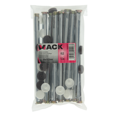 Mack 1018173 - Metallrahmendübel verzinkter Stahl 12 Stück 10 x 150 mm | 5 Stück