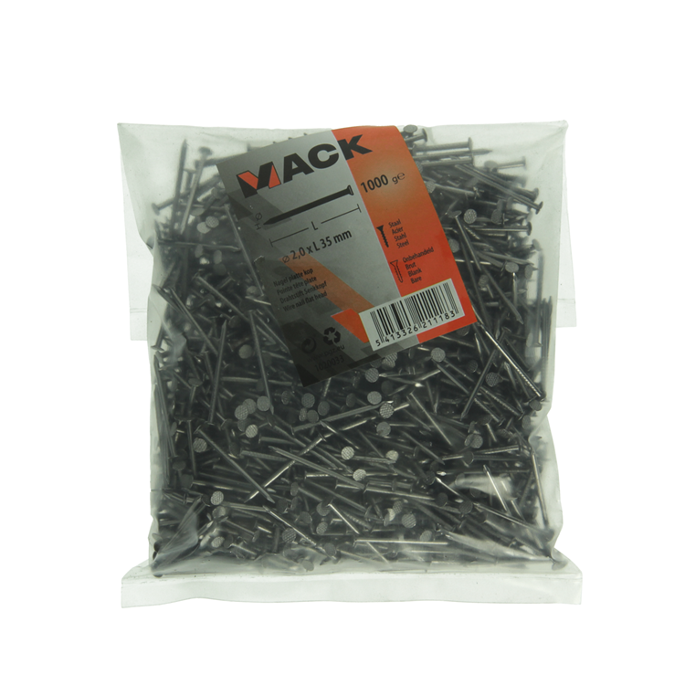 Mack 1020033 - Flachkopfnagel 1000 gr 2,0 x 35 mm | 10 Stück