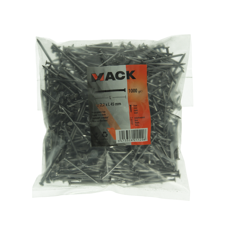 Mack 1020035 - Flachkopfnagel 1000 gr 2,2 x 45 mm | 10 Stück