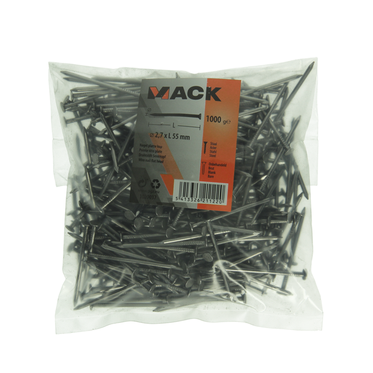 Mack 1020037 - Flachkopfnagel 1000 gr 2,7 x 55 mm | 10 Stück