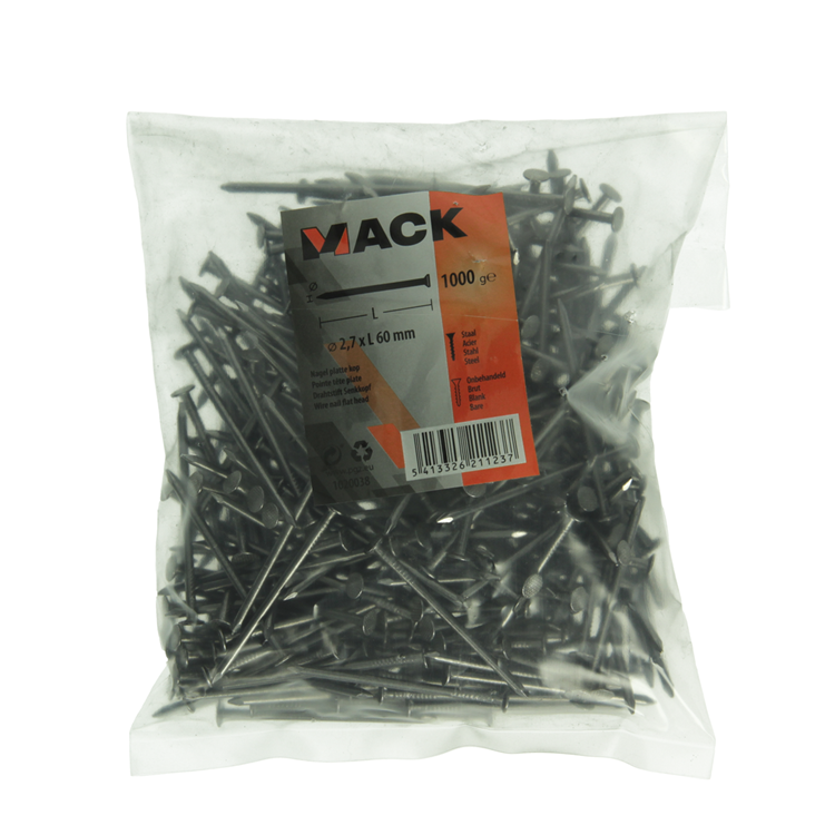 Mack 1020038 - Flachkopfnagel 1000 gr 2,7 x 60 mm | 10 Stück