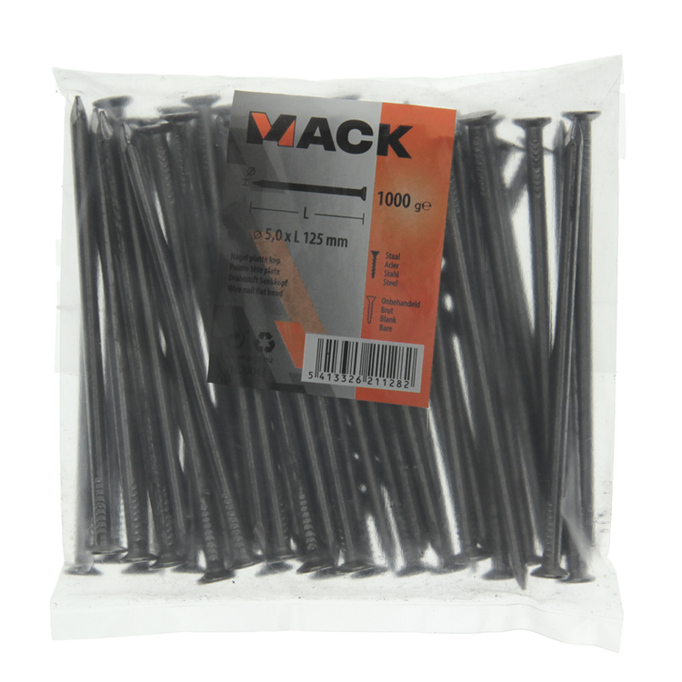 Mack 1020043 - Flachkopfnagel 1000 gr 5,0 x 125 mm | 10 Stück
