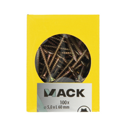 Mack 1020153 - Spanplattenschraube VZ KP-SelbstsicherndGVZ 100 Stück 5,0 x 60 mm | 5 Stück - afbeelding 4