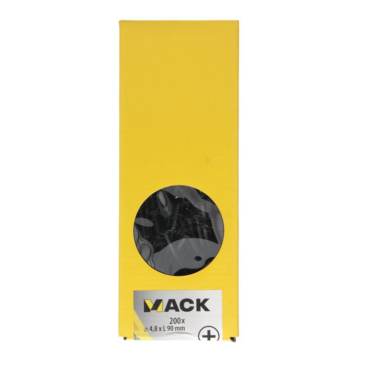 Mack 1020168 - Gipskartonschraube schwarz phosphatiert. 200 Stück 4,8 x 90 mm | 1 Stk
