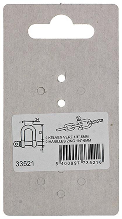 Mack 1008491 - 2 Backen gerade 6mm verzinkt | 10 Stück