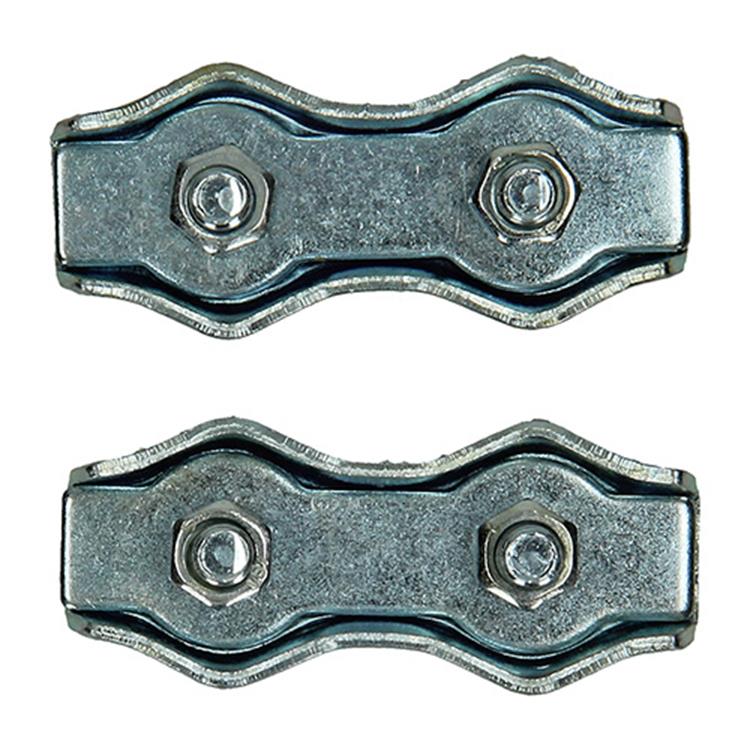 Mack 1008497 - 2 Stahldrahtklemmen 5mm Duplex verzinkt | 10 Stück