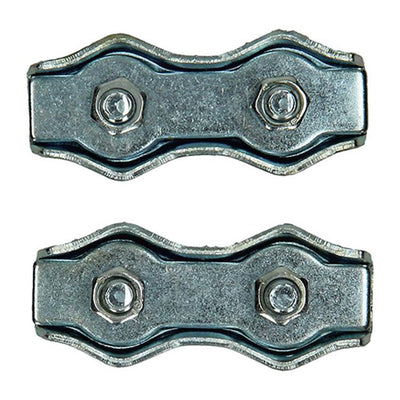 Mack 1008497 - 2 Stahldrahtklemmen 5mm Duplex verzinkt | 10 Stück