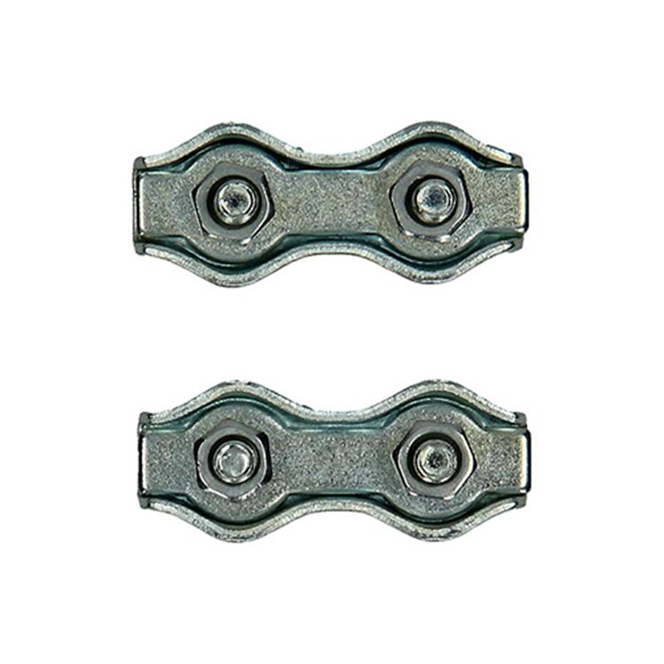 Mack 1008498 - 2 Stahldrahtklemmen 3mm Duplex verzinkt | 10 Stück