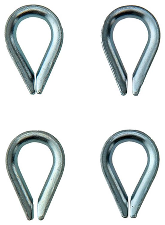 Mack 1008508 - 4 Steckdosen 4mm verzinkt | 10 Stück