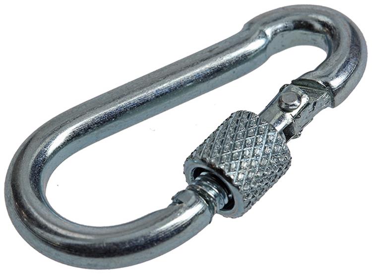 Mack 1008514 – 1 Karabiner + Verschlussband. 4 x 40 mm verzinkt | 10 Stück