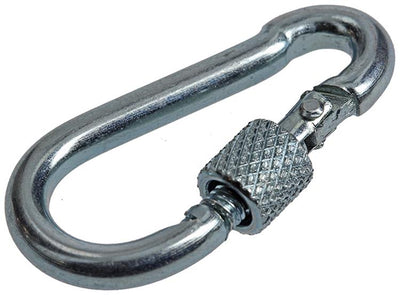 Mack 1008514 – 1 Karabiner + Verschlussband. 4 x 40 mm verzinkt | 10 Stück