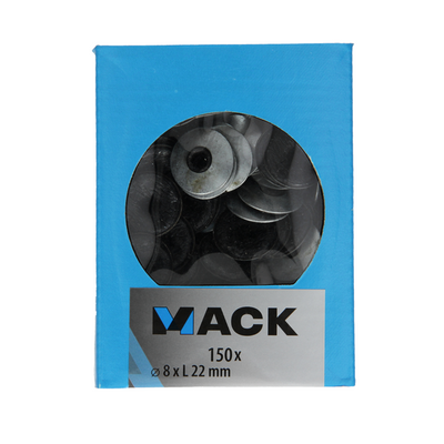Mack 1020224 - Dichtring Bitumen verzinkt 150 Stück 8,0 x 22 mm | 5 Stück