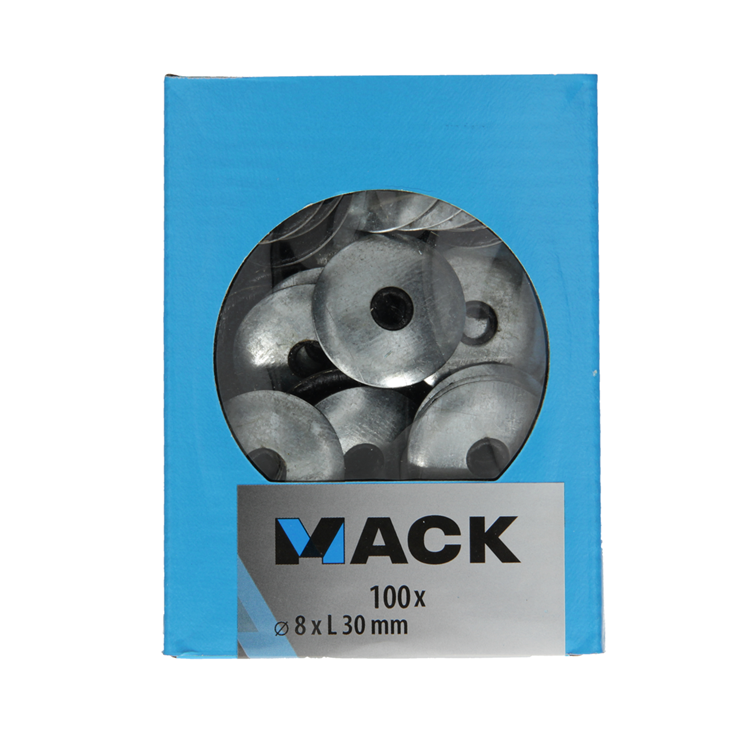Mack 1020225 - Dichtring Bitumen verzinkt100 Stück 8,0 x 30 mm | 5 Stück