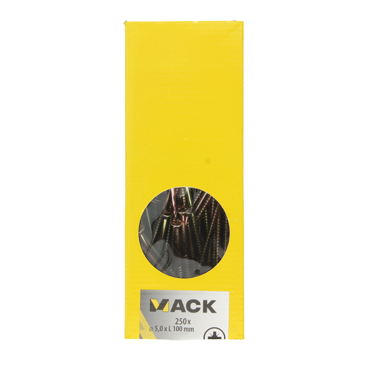 Mack 1020273 – Spanplattenschraube VZ-Kopf GVZ 250 Stück 5,0 x 100 mm | 1 Stk