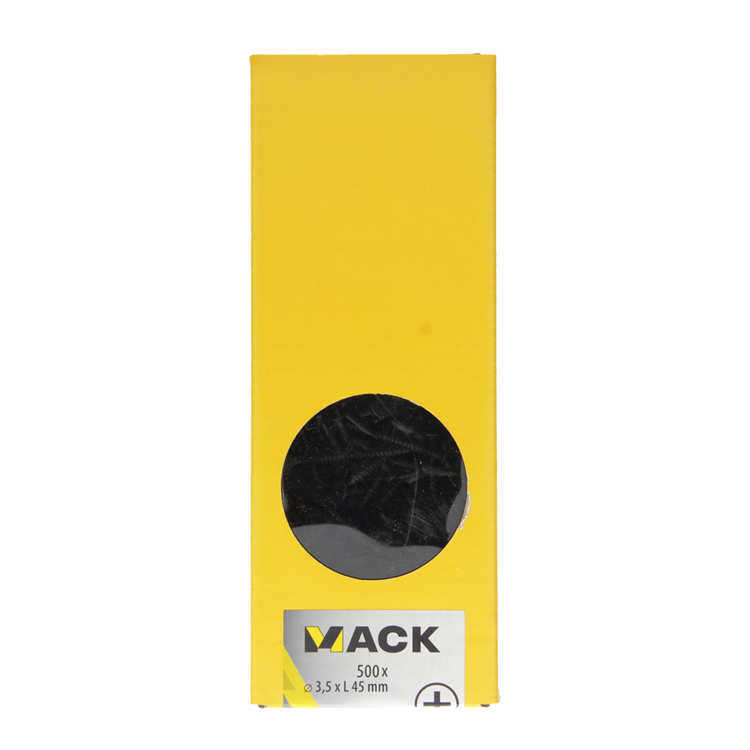 Mack 1020276 – Gipskartonschraube schwarz phosphatiert. 500 Stück 3,5 x 45 mm | 1 Stk