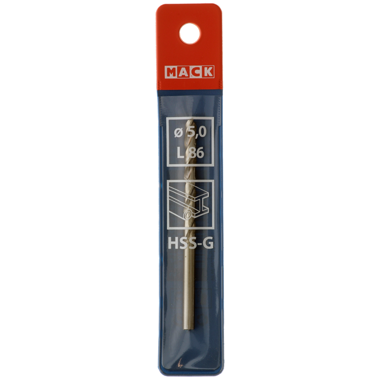 Mack 1018406 – Metallbohrer HSS G DIN 338 ø 5,0 x 86 mm | 5 Stück