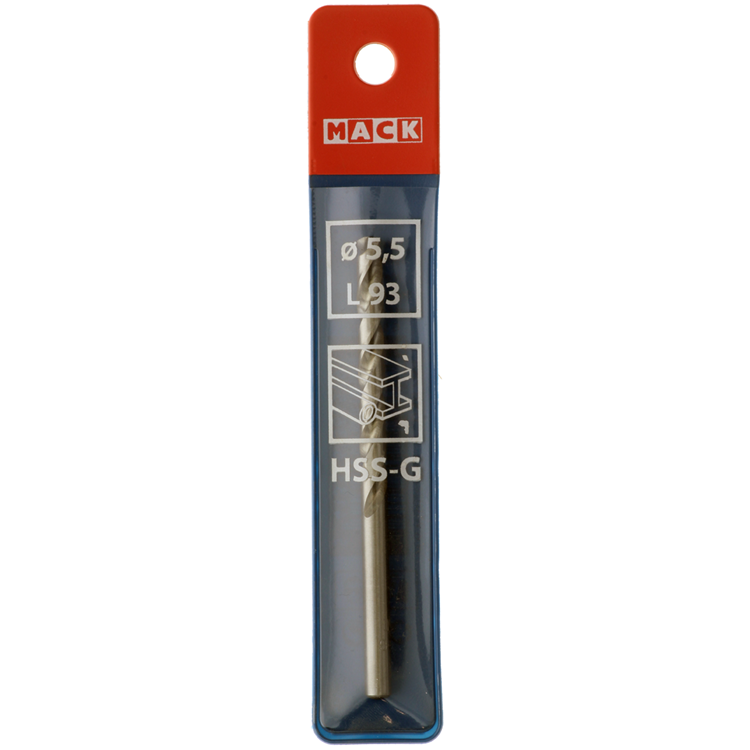 Mack 1018407 – Metallbohrer HSS G DIN 338 ø 5,5 x 93 mm | 5 Stück