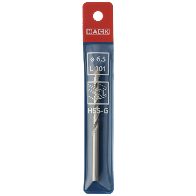 Mack 1018409 – Metallbohrer HSS G DIN 338 ø 6,5 x 101 mm | 5 Stück