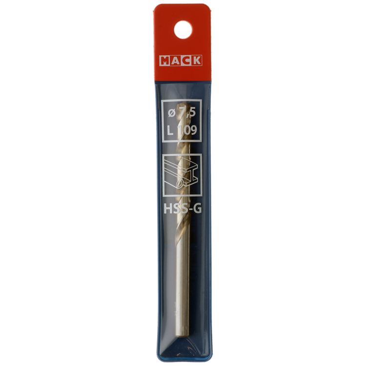 Mack 1018411 – Metallbohrer HSS G DIN 338 ø 7,5 x 109 mm | 5 Stück