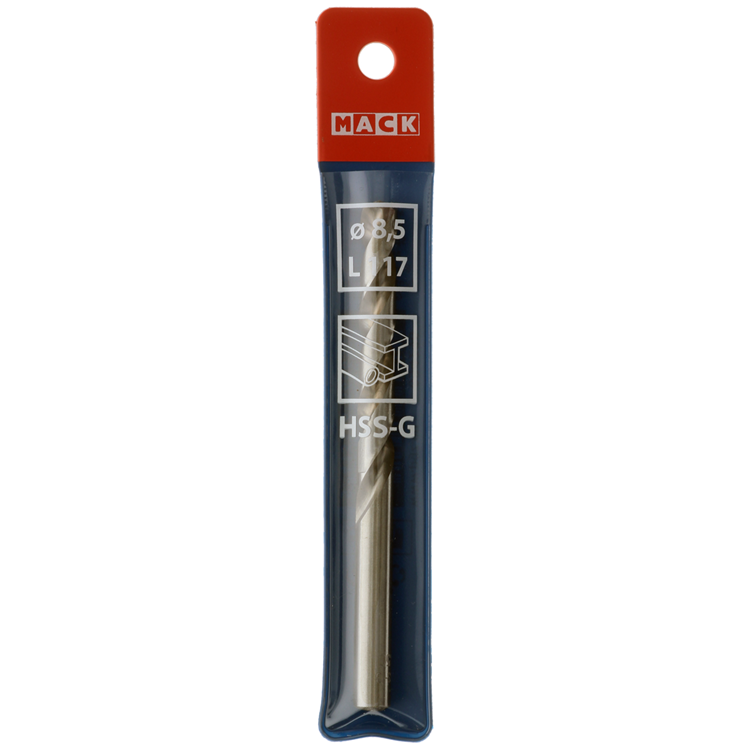 Mack 1018413 – Metallbohrer HSS G DIN 338 ø 8,5 x 117 mm | 5 Stück
