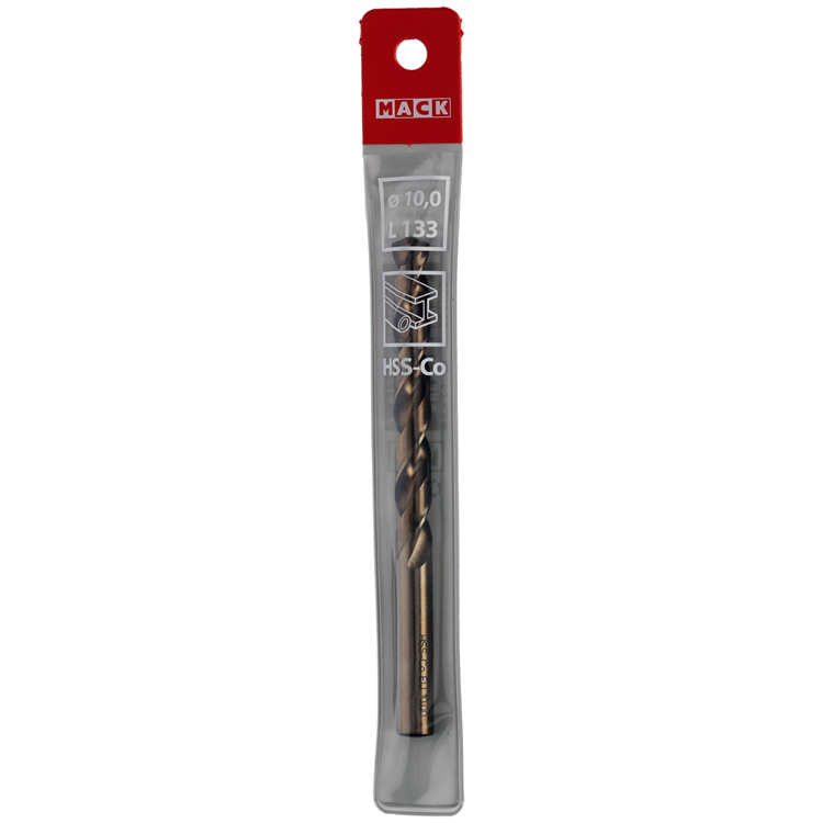 Mack 1018434 – Metallbohrer HSS CO5 % DIN 338 ø 10,0 x 133 mm | 5 Stück