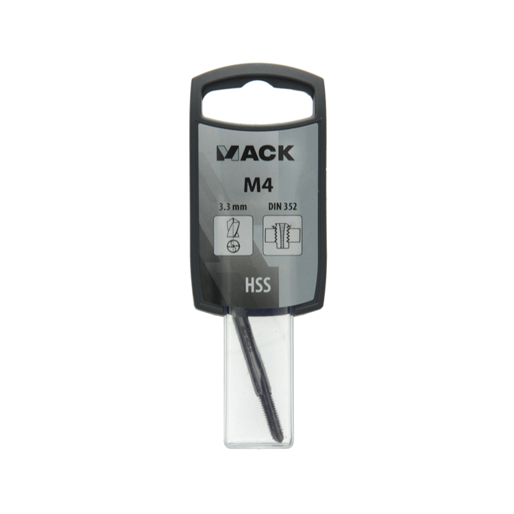 Mack 1018373 – Maschinengewindebohrer M4 | 3 Stück