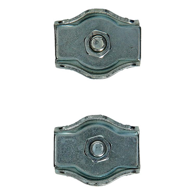 Mack 1008518 - 2 Stahldrahtklemmen 5mm Simplex verzinkt | 10 Stück