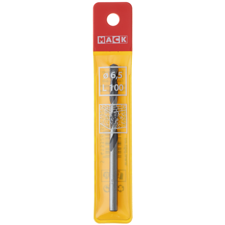 Mack 1018447 - Betonbohrer DIN 8039 ø 6,5 x 100 mm | 5 Stück