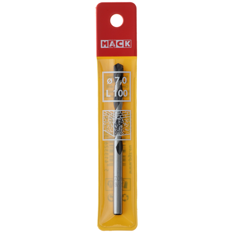 Mack 1018448 - Betonbohrer DIN 8039 ø 7,0 x 100 mm | 5 Stück