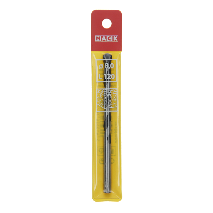 Mack 1018449 - Betonbohrer DIN 8039 ø 8,0 x 120 mm | 5 Stück