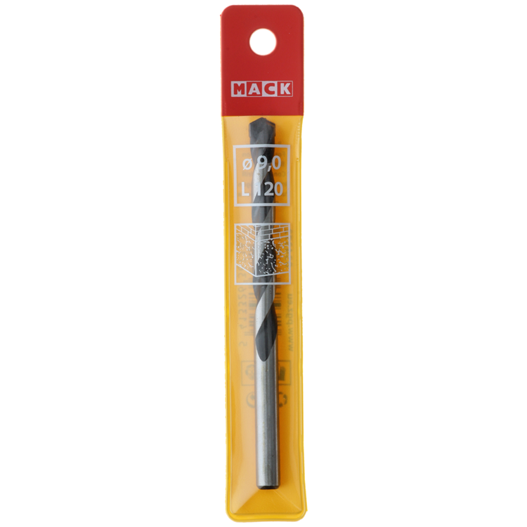 Mack 1018450 - Betonbohrer DIN 8039 ø 9,0 x 120 mm | 5 Stück