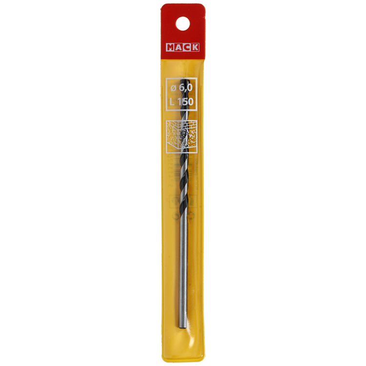Mack 1018461 - Betonbohrer DIN 8039 ø 6,0 x 150 mm | 5 Stück