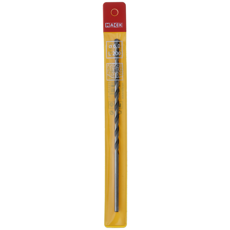 Mack 1018462 - Betonbohrer DIN 8039 ø 6,0 x 200 mm | 5 Stück