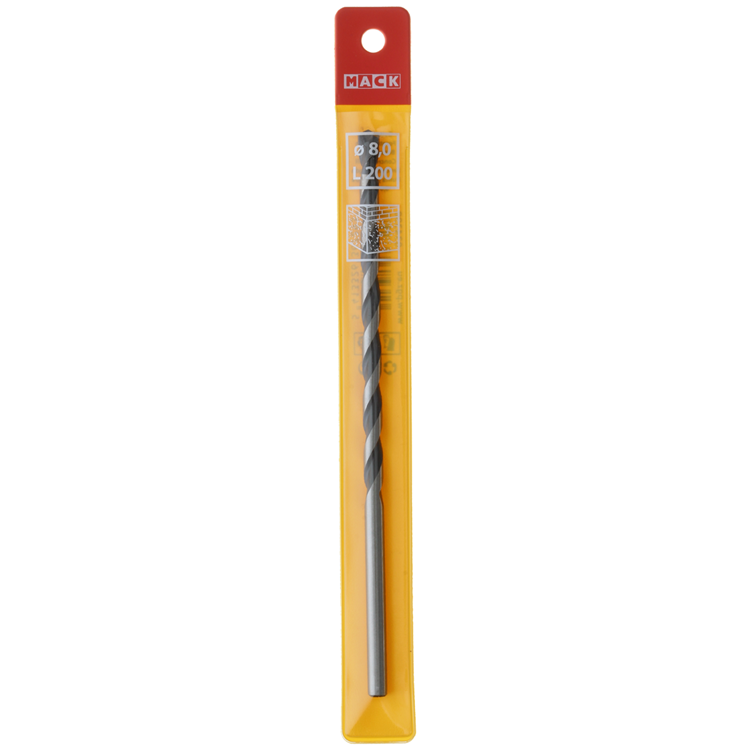 Mack 1018463 - Betonbohrer DIN 8039 ø 8,0 x 200 mm | 5 Stück