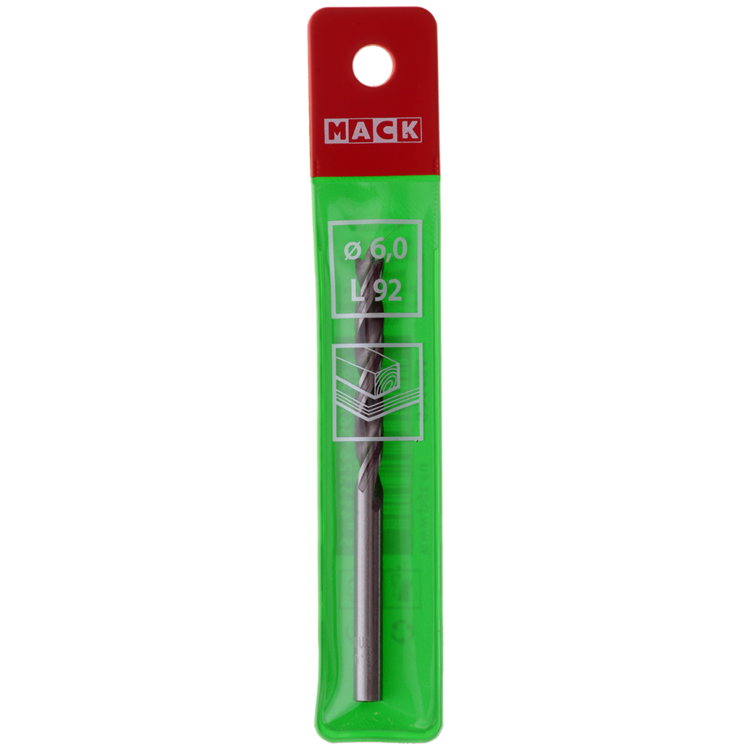 Mack 1018506 - Maschinen-Holzbohrer + Zentrierspitze ø 6,0 x 92 mm | 5 Stück
