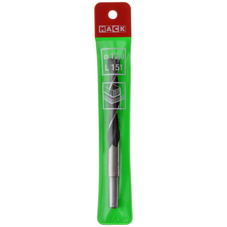 Mack 1018509 - Maschinen-Holzbohrer + Zentrierspitze ø 12,0 x 151 mm | 5 Stück
