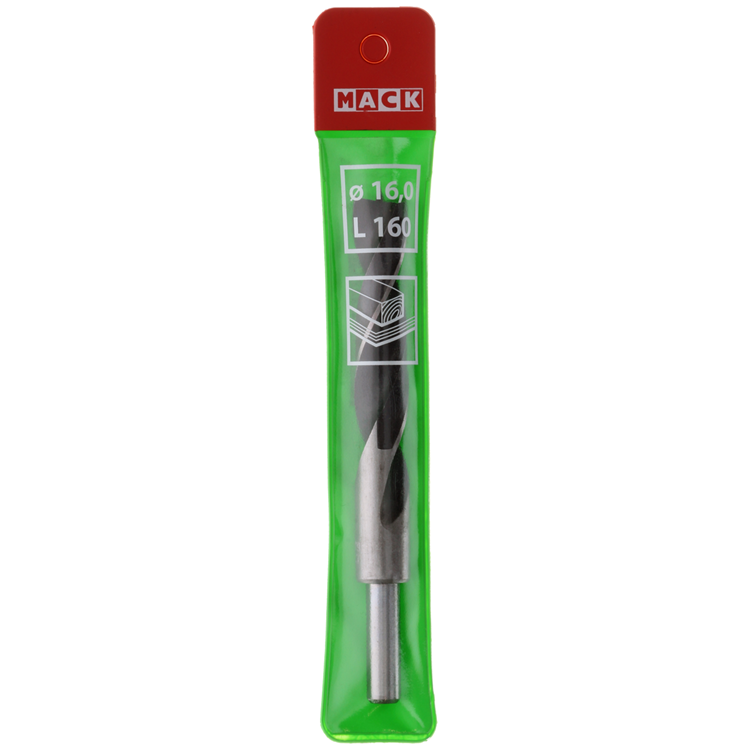 Mack 1018511 - Maschinen-Holzbohrer + Zentrierspitze ø 16,0 x 160 mm | 5 Stück