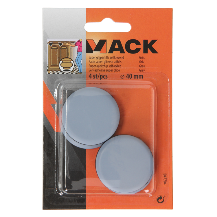 Mack 1047704 - Super glijpastille selfklevendgrijs ø 40 mm 4 St. | 12 Stück