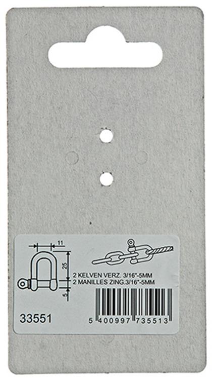 Mack 1008521 - 2 Backen gerade 5mm verzinkt | 10 Stück