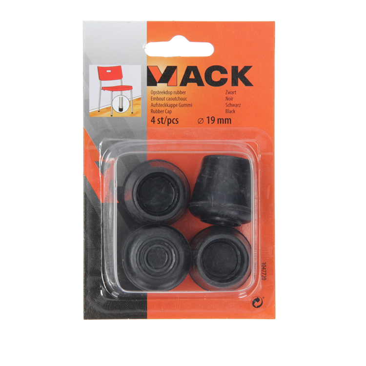 Mack 1047720 - Gummikappe schwarz ø 19 mm 4 Stück | 6 Stück