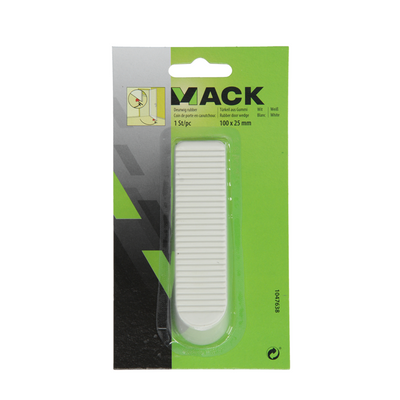 Mack 1047638 - Türkeil Gummi weiß 100 x 25 mm 1 St. Stk. | 6 Stück