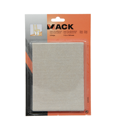 Mack 1047679 - Superfilz selbstklebend beige 112 x 150 mm 2 Stück | 12 Stück