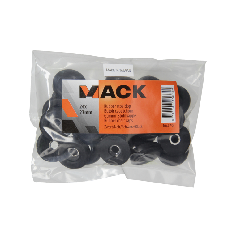 Mack 1047734 - Sitzkappengummi schwarz ø 23 mm 24 Stück | 6 Stück