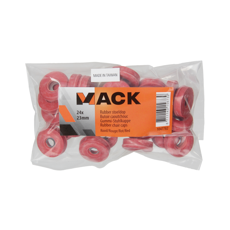 Mack 1047782 - Sitzkappengummi rot ø 23 mm 24 Stück | 6 Stück