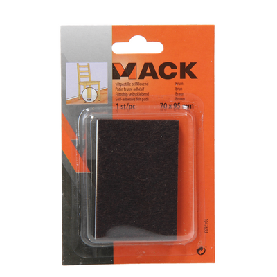 Mack 1047693 - Filzpastille selbstklebend braun 70 x 95 mm 1 Stk. | 12 Stück
