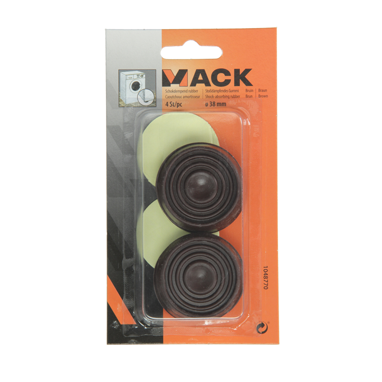 Mack 1048770 - Stoßdämpfender Gummi braun ø 40 mm 4 Stück | 6 Stück