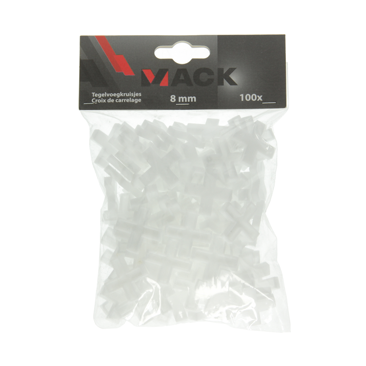 Mack 1066058 – Fliesenfugenabstandshalter 8 mm 100 Stück | 5 Stück