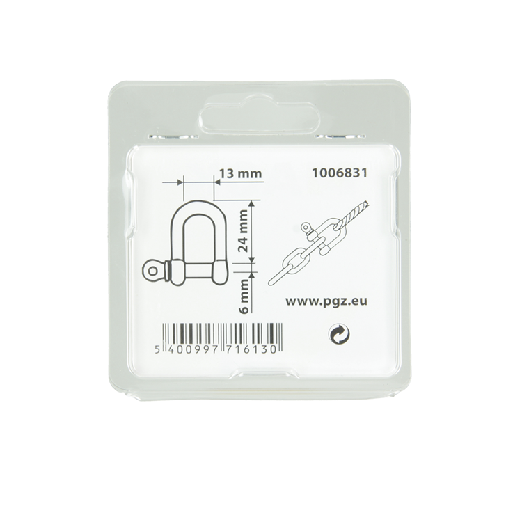 Mack 1006831 – 2 Kehlen, verzinkt, gerade, schwarz, 1 4 Zoll – 6 mm | 5 Stück