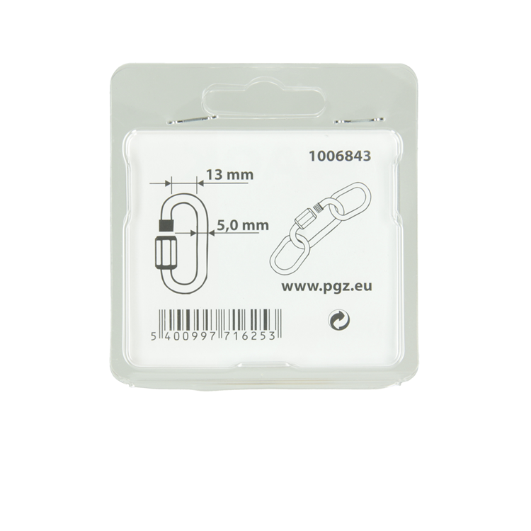 Mack 1006843 - 2 Leerglieder verzinkt + Mutter schwarz 5mm | 5 Stück