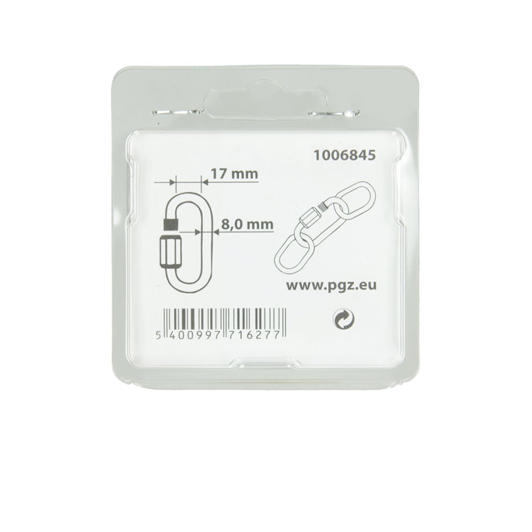 Mack 1006845 - 1 Leerglied verzinkt + Mutter BL 8mm | 5 Stück